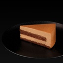 Chocolate Mousse Cake (Round shape with Sprayed Chocolate)-slice